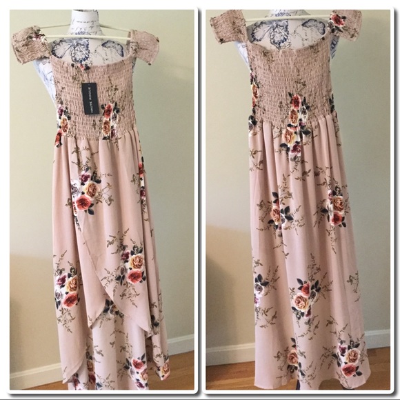 Haute Rogue Off Shoulder Boho Floral Dress - Picture 8 of 8